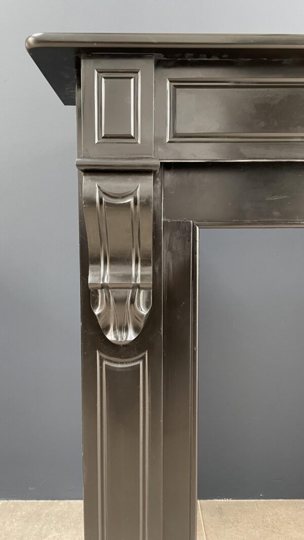 Antique Black Marble Circular Fireplace - Image 9