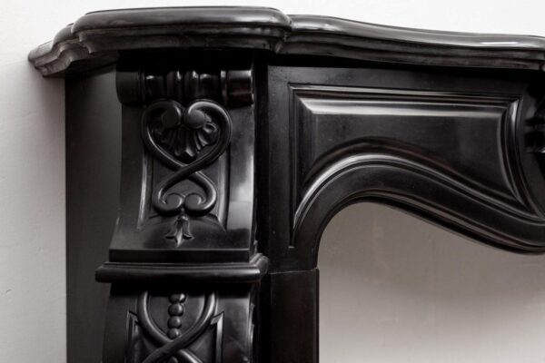 LOUIS XV STYLE NOIR DE MAZY ANTIQUE FIREPLACE - Image 2