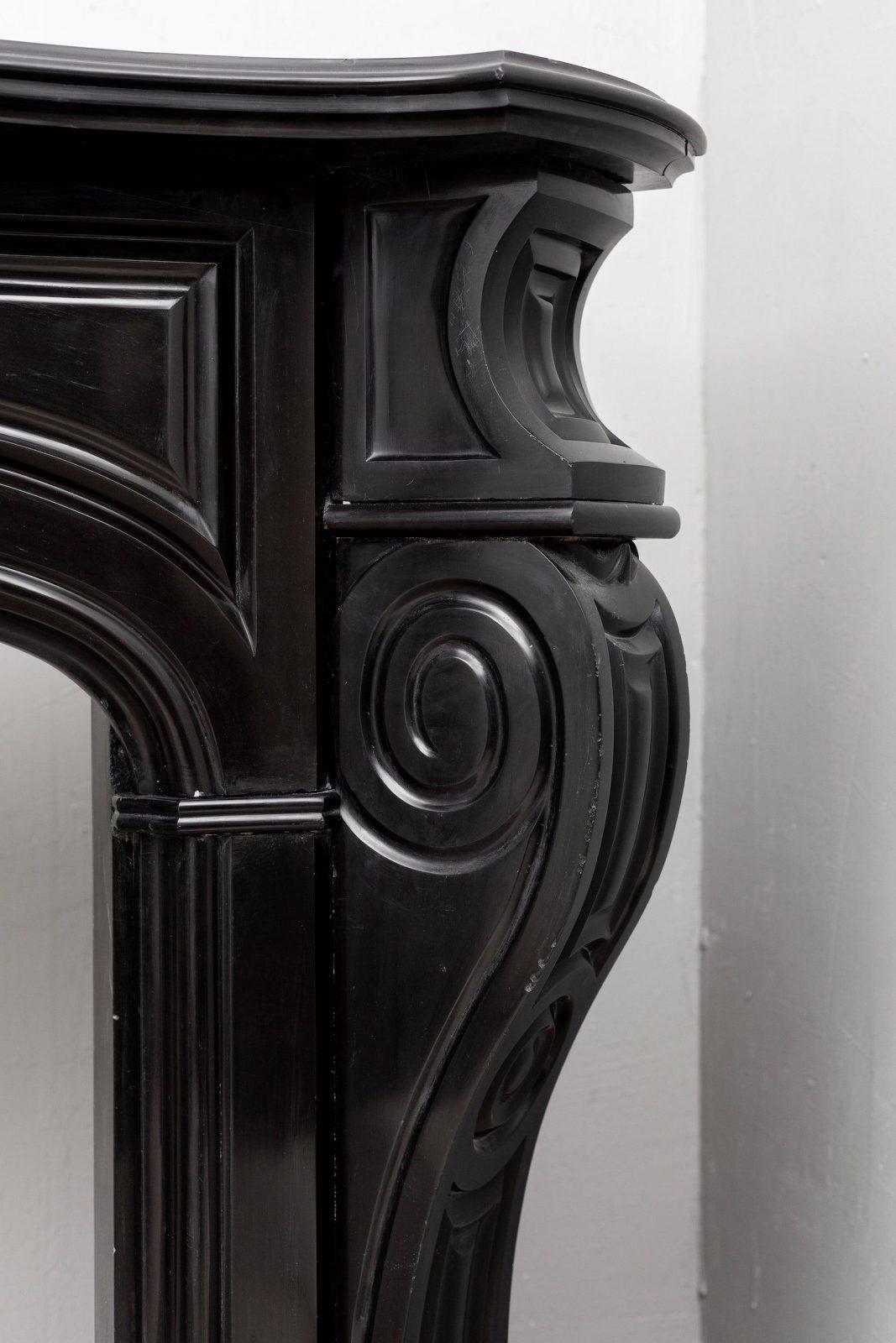 LOUIS XV STYLE NOIR DE MAZY ANTIQUE FIREPLACE - Image 18