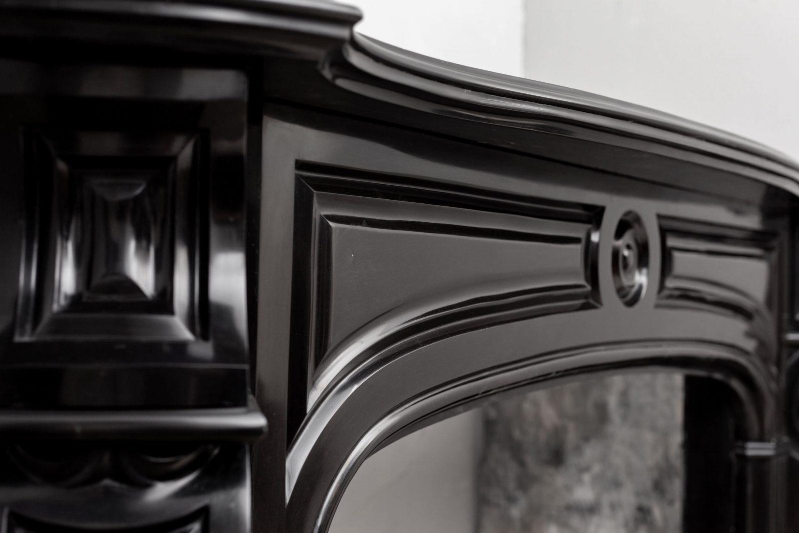 LOUIS XV STYLE NOIR DE MAZY ANTIQUE FIREPLACE - Image 10