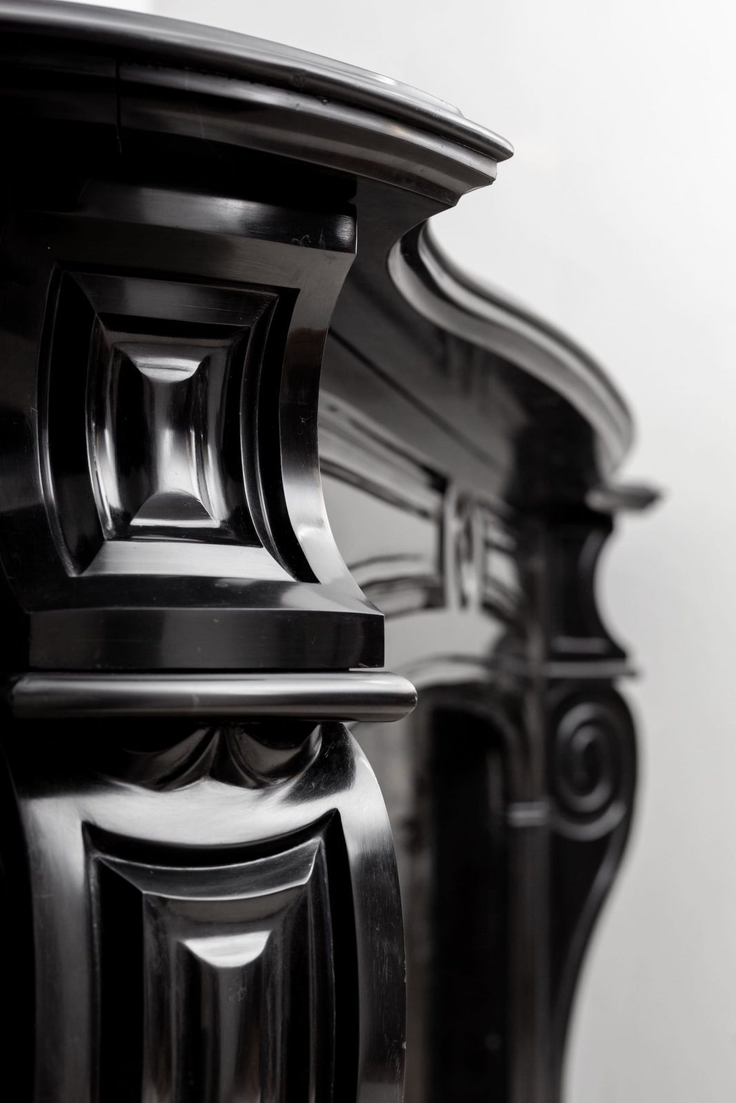 LOUIS XV STYLE NOIR DE MAZY ANTIQUE FIREPLACE - Image 7