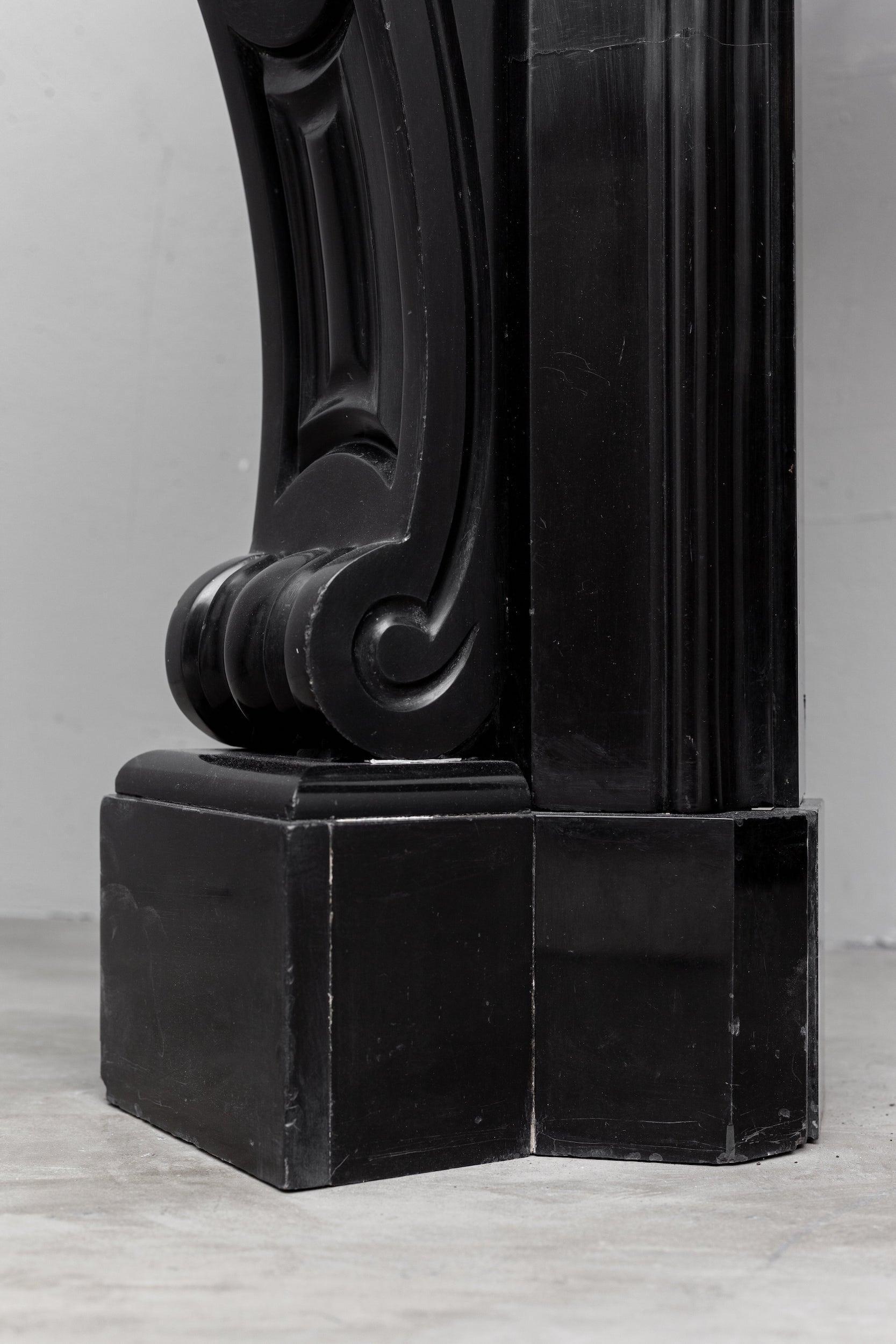 LOUIS XV STYLE NOIR DE MAZY ANTIQUE FIREPLACE - Image 3