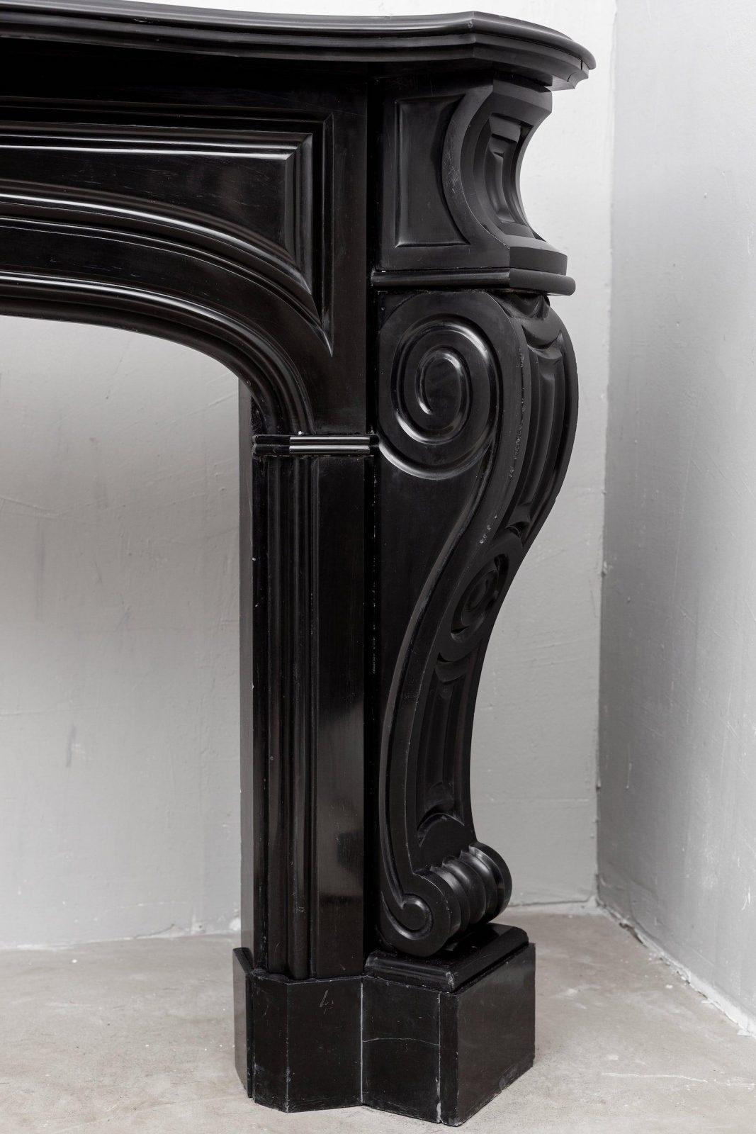 LOUIS XV STYLE NOIR DE MAZY ANTIQUE FIREPLACE - Image 17