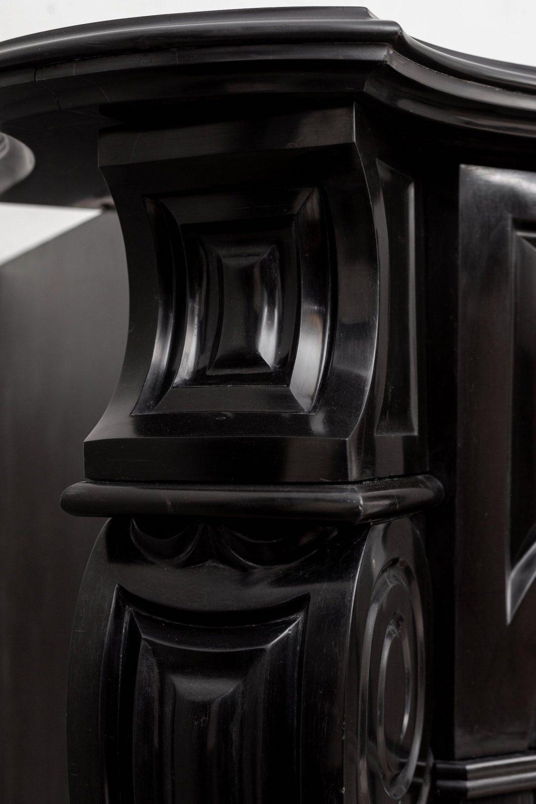 LOUIS XV STYLE NOIR DE MAZY ANTIQUE FIREPLACE - Image 16