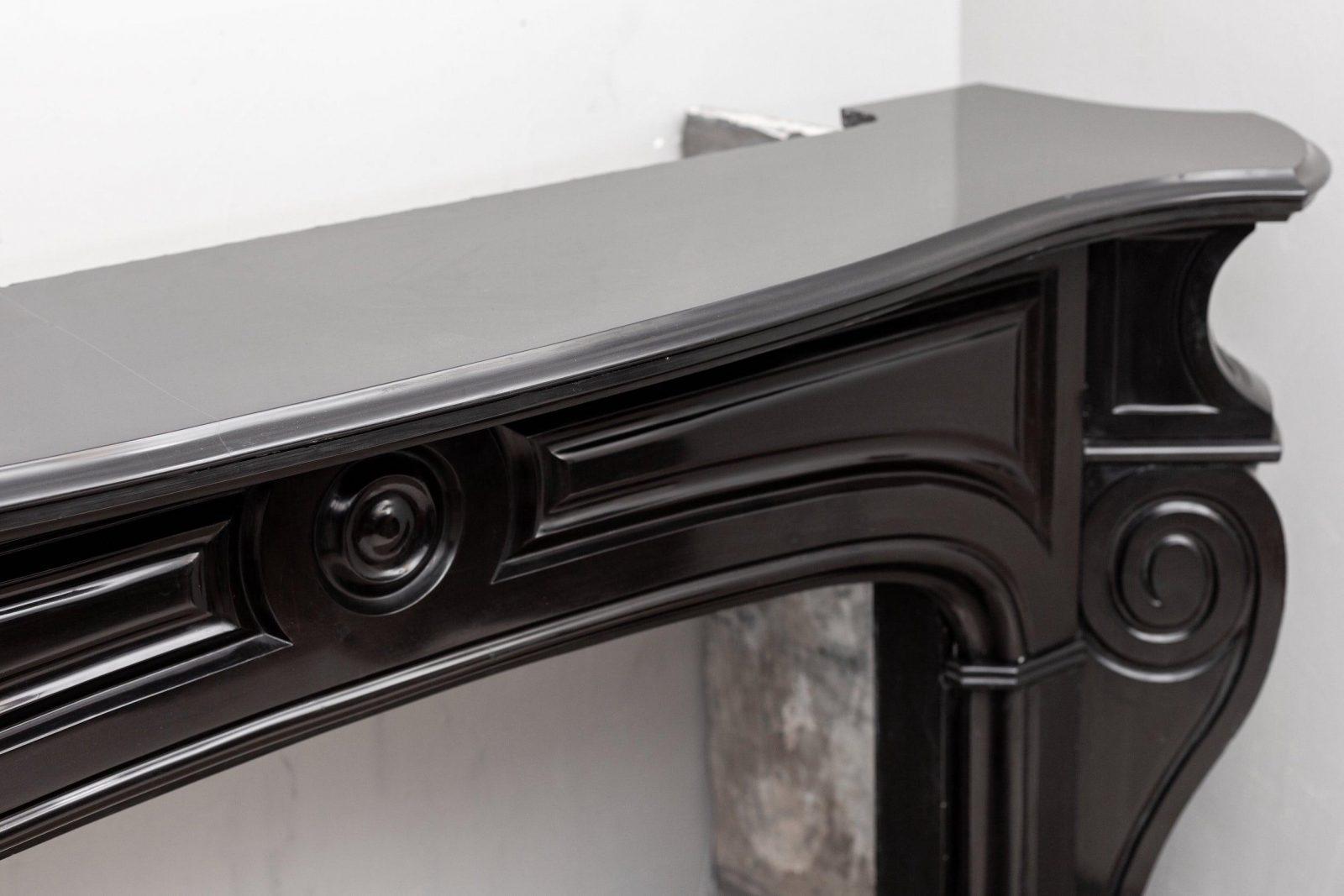 LOUIS XV STYLE NOIR DE MAZY ANTIQUE FIREPLACE - Image 15