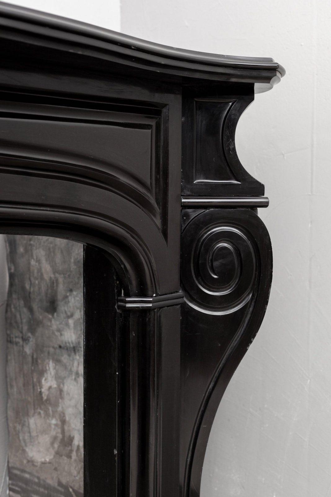 LOUIS XV STYLE NOIR DE MAZY ANTIQUE FIREPLACE - Image 13