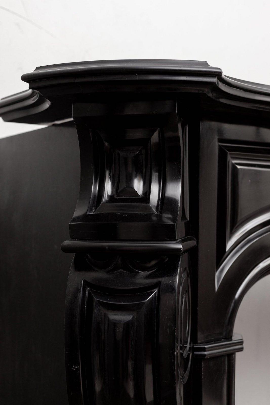 LOUIS XV STYLE NOIR DE MAZY ANTIQUE FIREPLACE - Image 2