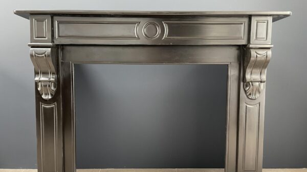 Antique Black Marble Circular Fireplace - Image 11