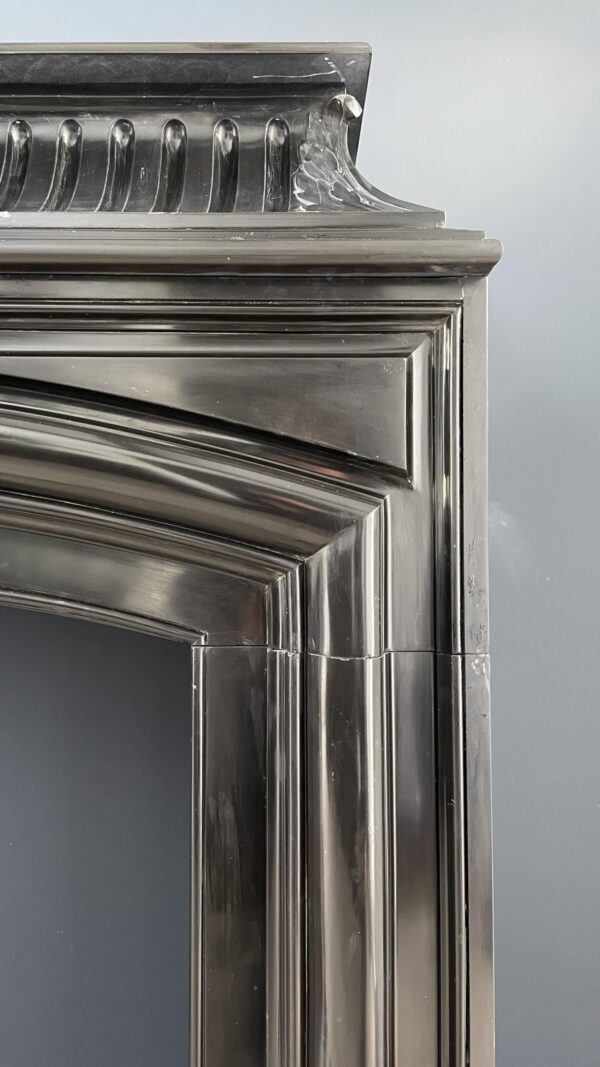 Beautiful Neoclassical Noir De Mazy Black Marble Antique Front Fireplace - Image 26