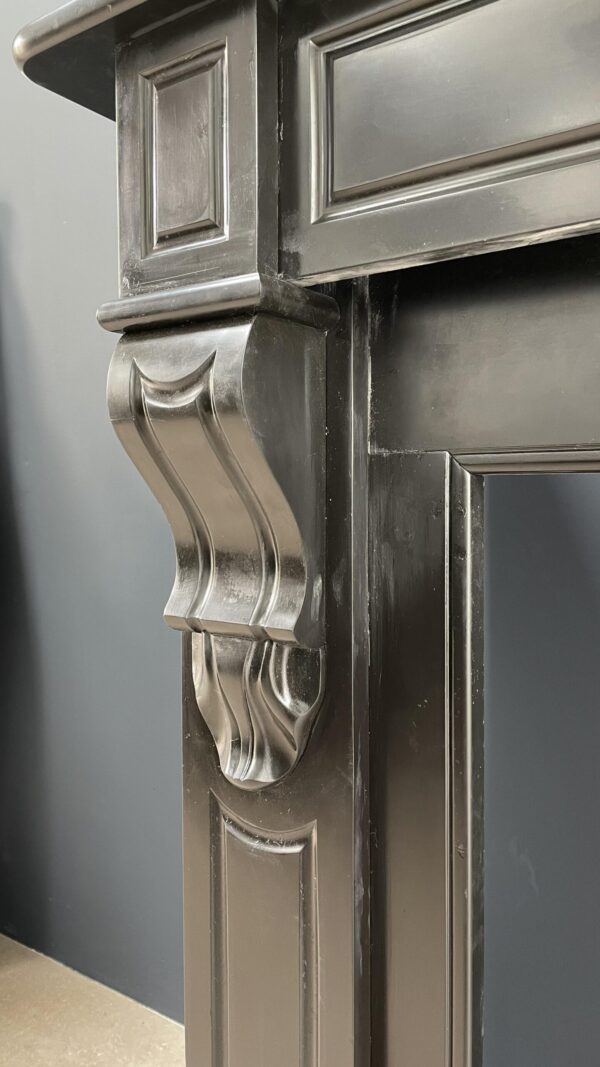 Antique Black Marble Circular Fireplace - Image 7