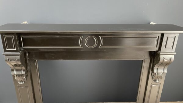 Antique Black Marble Circular Fireplace - Image 12
