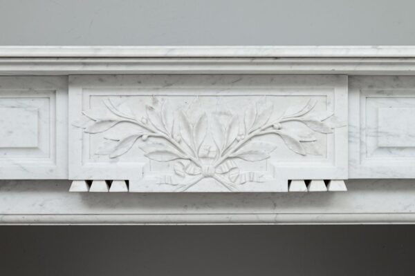 NEOCLASSIC WHITE MARBLE ANTIQUE FIREPLACE - Image 3