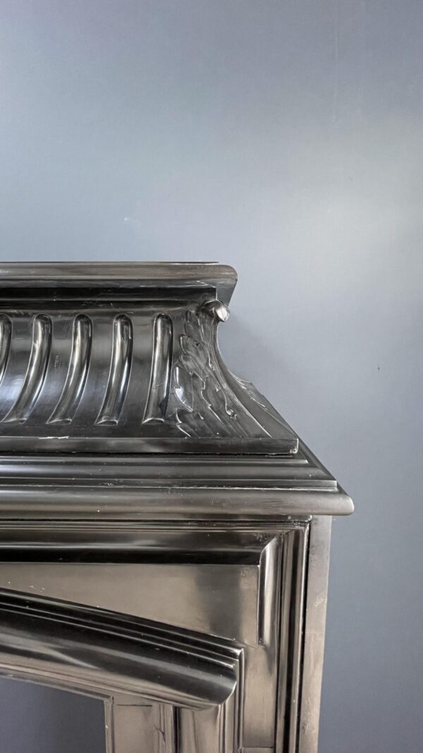 Beautiful Neoclassical Noir De Mazy Black Marble Antique Front Fireplace - Image 22