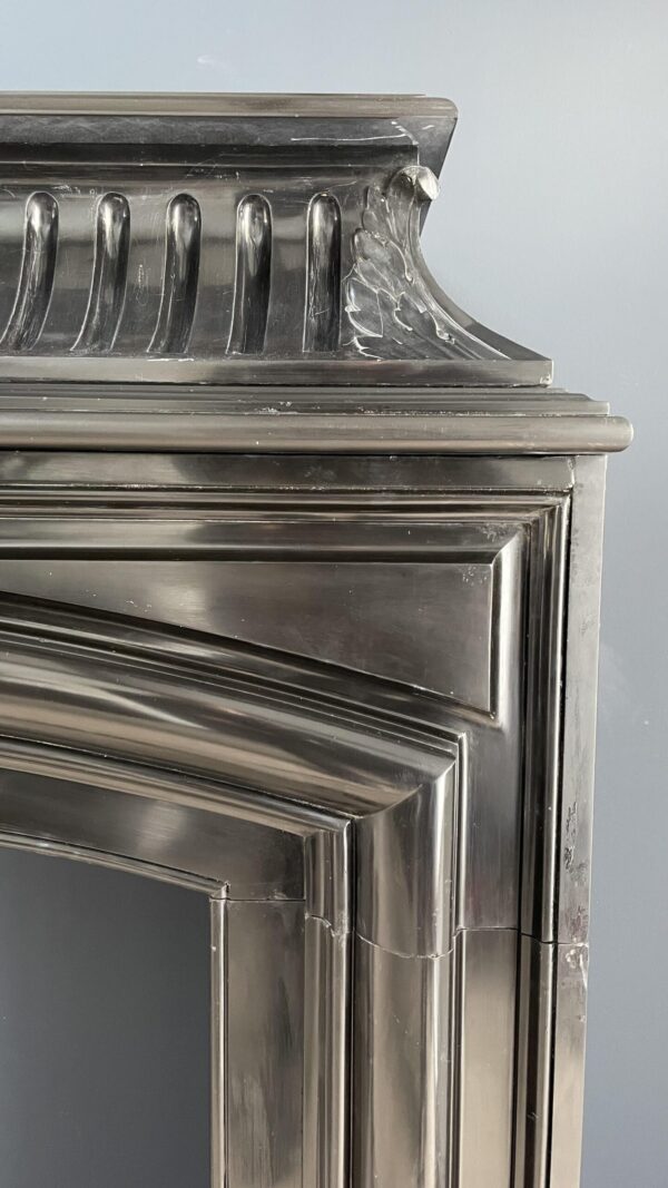 Beautiful Neoclassical Noir De Mazy Black Marble Antique Front Fireplace - Image 23