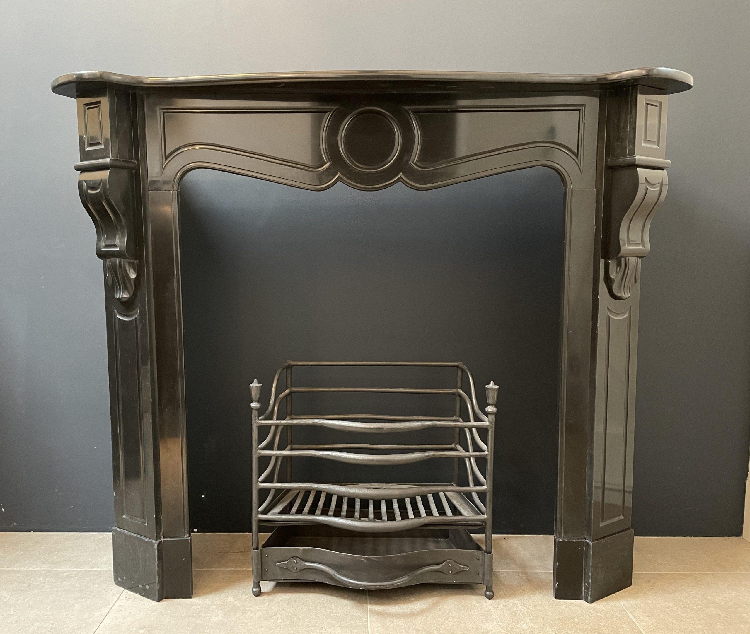 BLACK MARBLE NOIR DE MAZY ANTIQUE FIRE PLACE