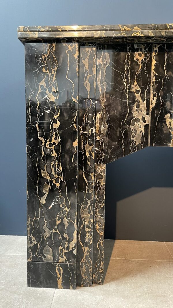 Special Art Deco Circulation Fireplace  Exclusive Portoro Marble - Image 3