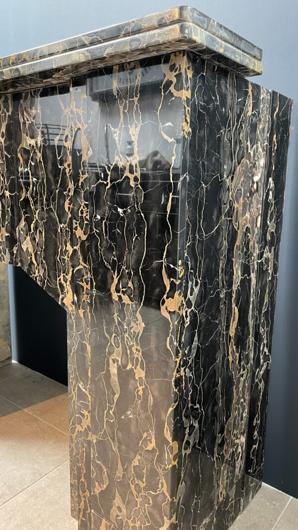 Special Art Deco Circulation Fireplace  Exclusive Portoro Marble - Image 5