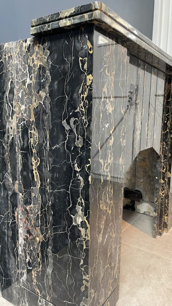 Special Art Deco Circulation Fireplace  Exclusive Portoro Marble - Image 6