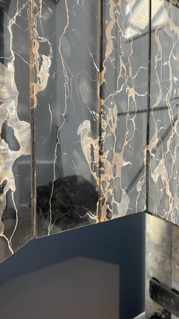 Special Art Deco Circulation Fireplace  Exclusive Portoro Marble - Image 9