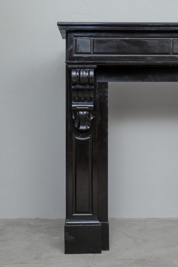 BLACK MARBLE ANTIQUE FIREPLACE - Image 2