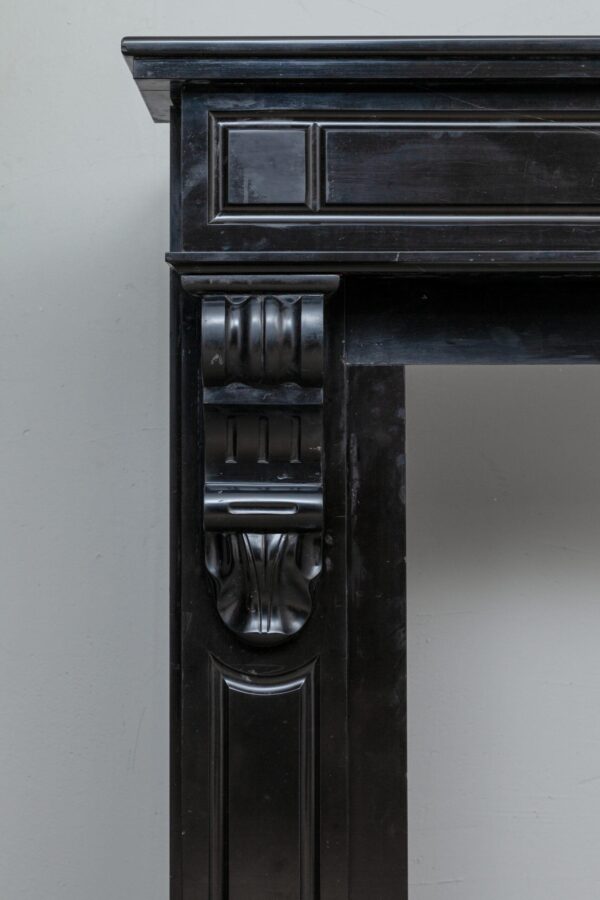 BLACK MARBLE ANTIQUE FIREPLACE - Image 3