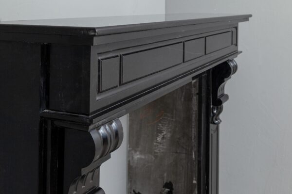 BLACK MARBLE ANTIQUE FIREPLACE - Image 4