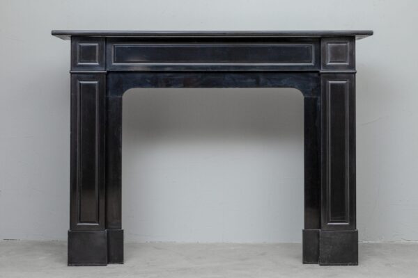 BLACK MARBLE ANTIQUE FIREPLACE