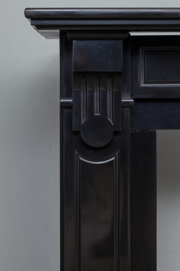 NEOCLASSIC BLACK MARBLE ANTIQUE FIREPLACE - Image 6