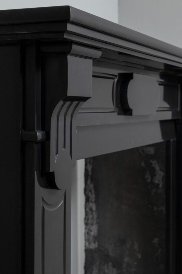 NEOCLASSIC BLACK MARBLE ANTIQUE FIREPLACE - Image 4