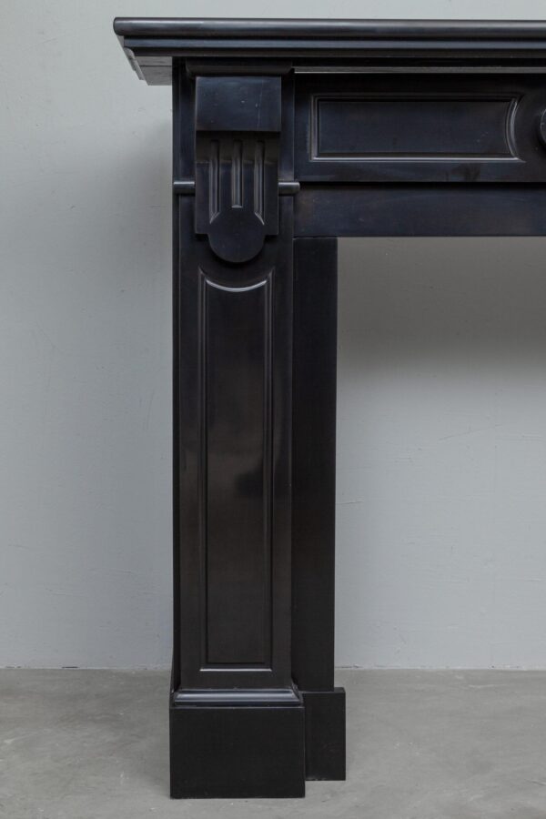 NEOCLASSIC BLACK MARBLE ANTIQUE FIREPLACE - Image 2