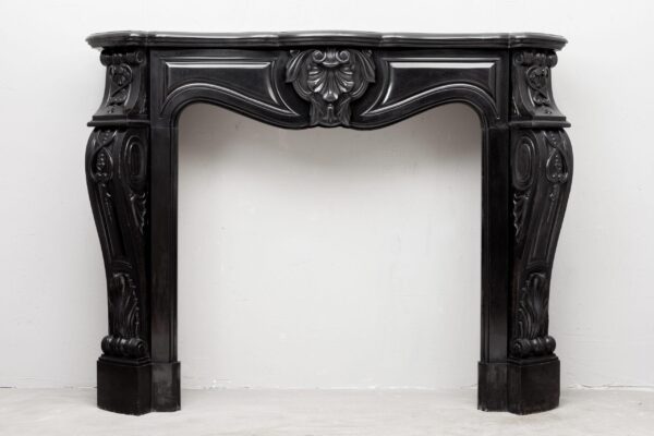 LOUIS XV STYLE NOIR DE MAZY ANTIQUE FIREPLACE