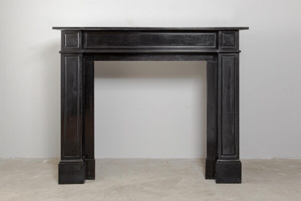 BLACK MARBLE ANTIQUE FIREPLACE