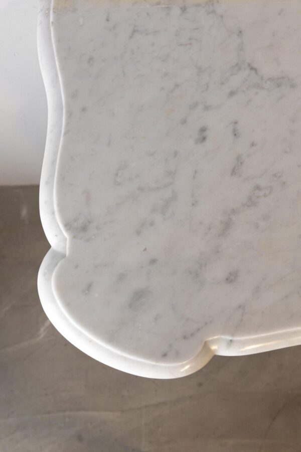 Louis XV Carrara Marble Antique Fireplace Surround - Image 19