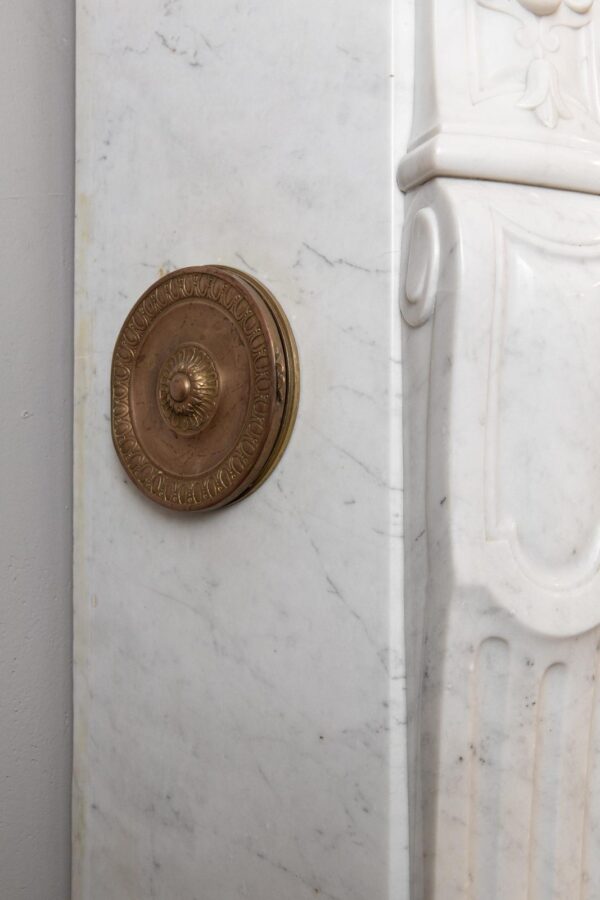 Louis XV Carrara Marble Antique Fireplace Surround - Image 17