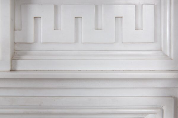 Very Rare Exceptional Statuary Clear White Marble Antique Fireplace Surround - Image 15