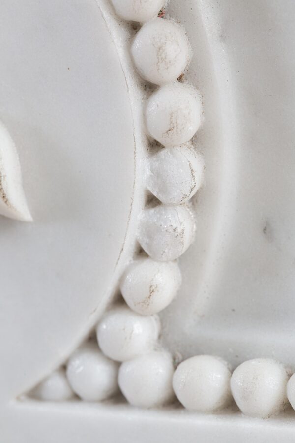 Luxury French  Louis XVI Carrara Marble Antique Fireplace Surround - Image 12