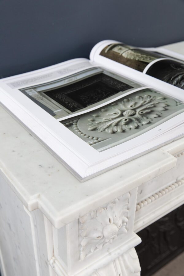 Luxury French  Louis XVI Carrara Marble Antique Fireplace Surround - Image 20