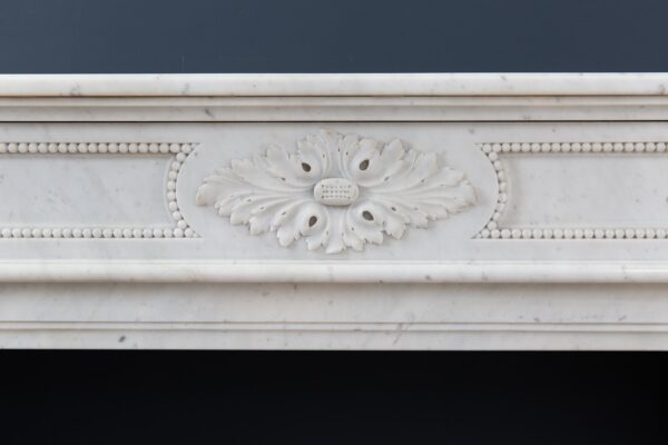 Luxury French  Louis XVI Carrara Marble Antique Fireplace Surround - Image 18
