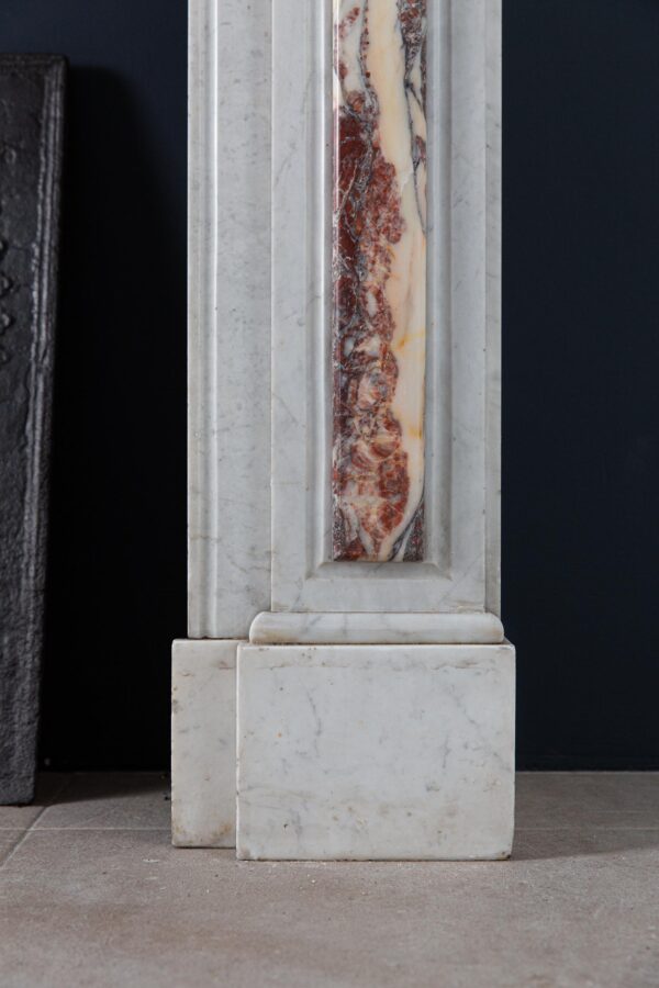 White Marble Antique Neoclassical French Circulation Fireplace - Image 11