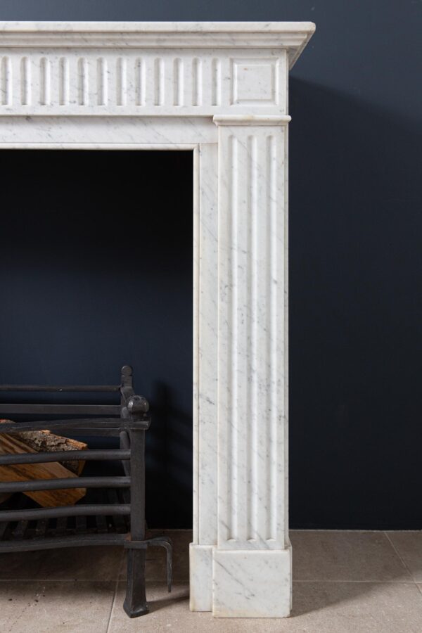 Carrara Marble White Antique Fireplace Surround - Image 10