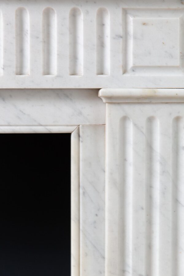 Carrara Marble White Antique Fireplace Surround - Image 11