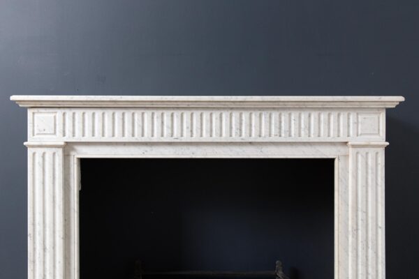 Carrara Marble White Antique Fireplace Surround - Image 13
