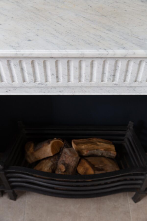 Carrara Marble White Antique Fireplace Surround - Image 15