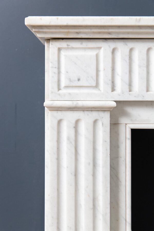 Carrara Marble White Antique Fireplace Surround - Image 5