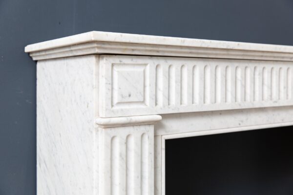 Carrara Marble White Antique Fireplace Surround - Image 6