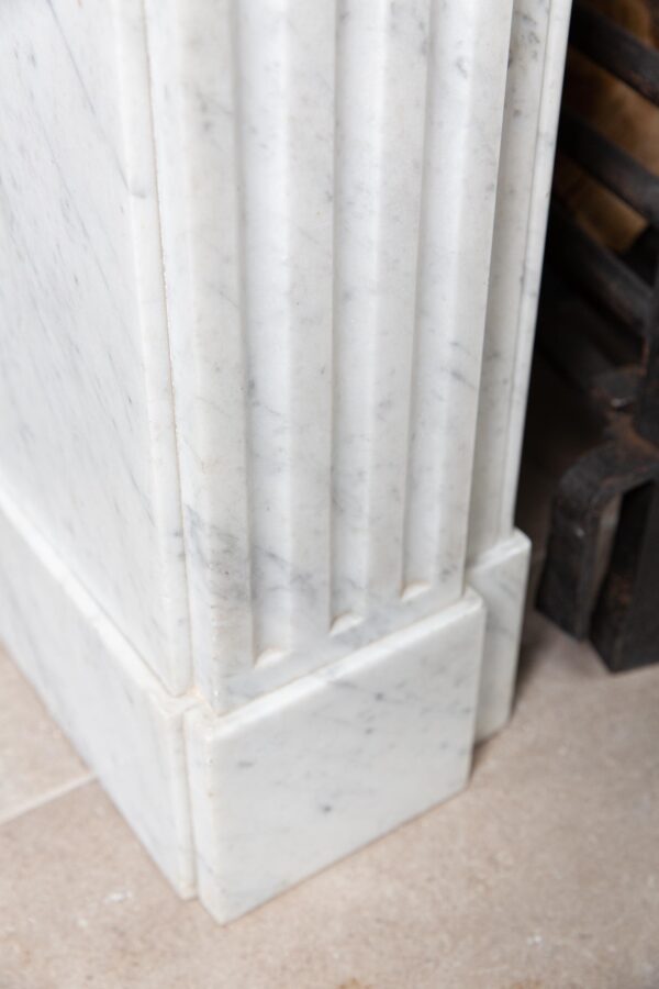 Carrara Marble White Antique Fireplace Surround - Image 8