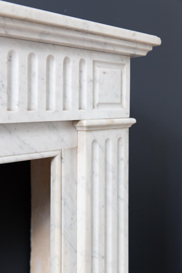 Carrara Marble White Antique Fireplace Surround - Image 9