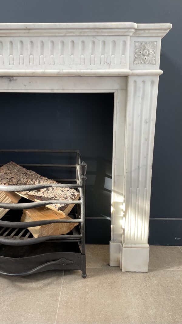Antique fireplace white
