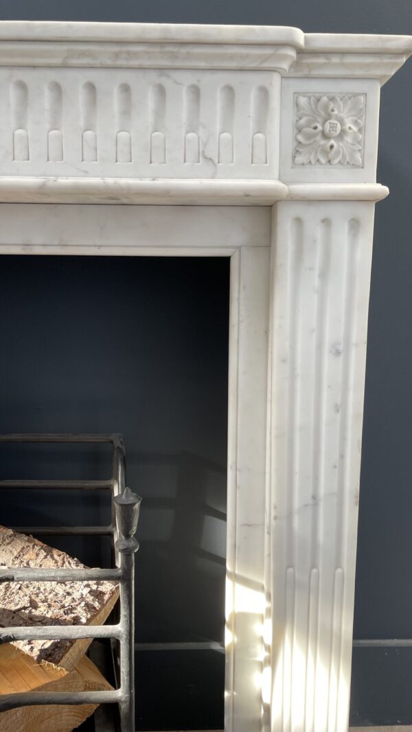 Antique fireplace white
