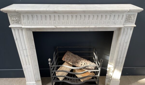 Antique fireplace white